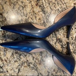Oltremare Blue Calzature Donna Prada Heels Size 35 Gently Used Authentic w/Box